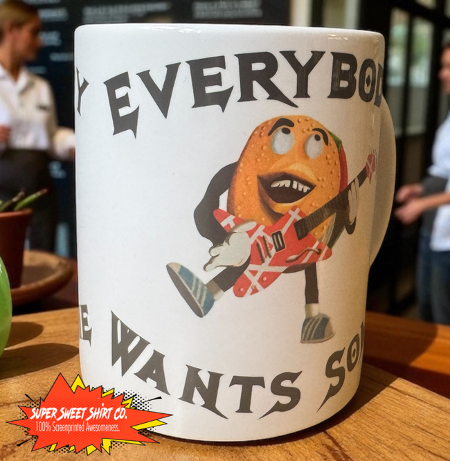 Everybody Wants Some Mug – Better Off Dead Burger Scene Coffee Cup