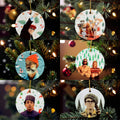 Wes Anderson Ornament Set – Handmade Ceramic Ornament Collection – Complete Holiday Movie Set