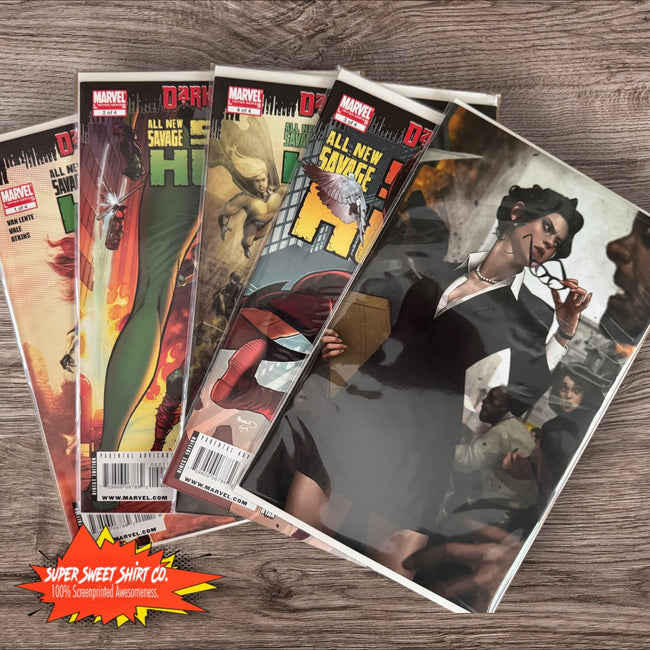 She-Hulk Comic Lot (5) – VF/NM to NM+ 9.0–9.6+ | All-New Savage Set + Jeehyung Lee Variant | Marvel