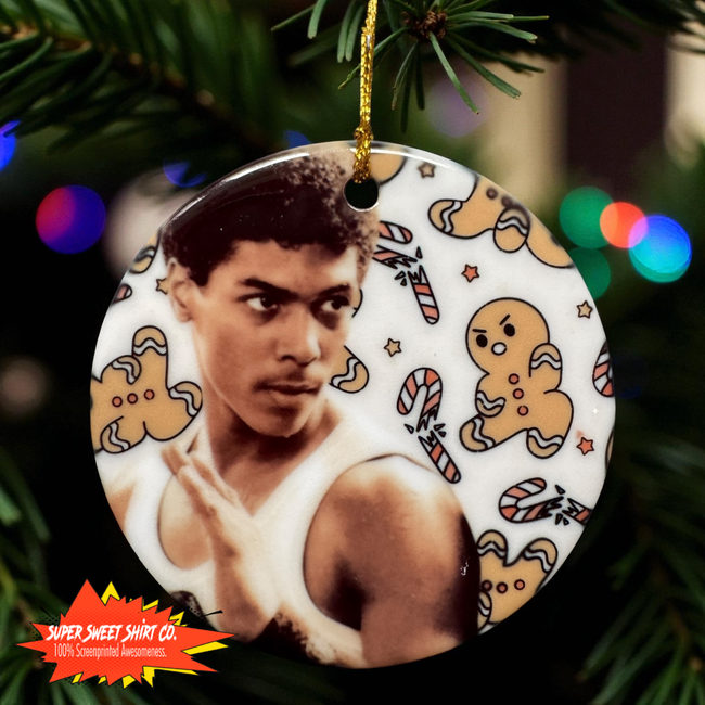 The Last Dragon Christmas Ornament – Handmade Ceramic Bruce Leroy Ornament – 80s Movie Holiday Decor
