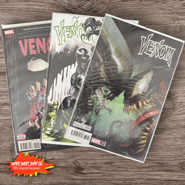 Venom Comic Lot (3) – Near Mint 9.4–9.6 | Marvel Variants | Stegman, Brown, Dell’Otto