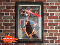 Framed 1994 Flair Marvel Jumbo Card Set – Cyclops, Storm, Punisher, Phoenix, Magneto – Vintage Superhero Wall Art