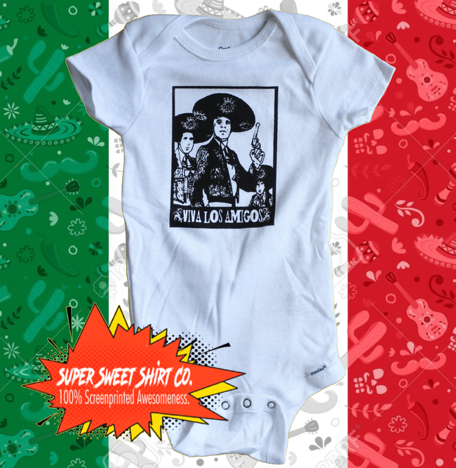 Three Amigos Baby Bodysuit - supersweetshirts