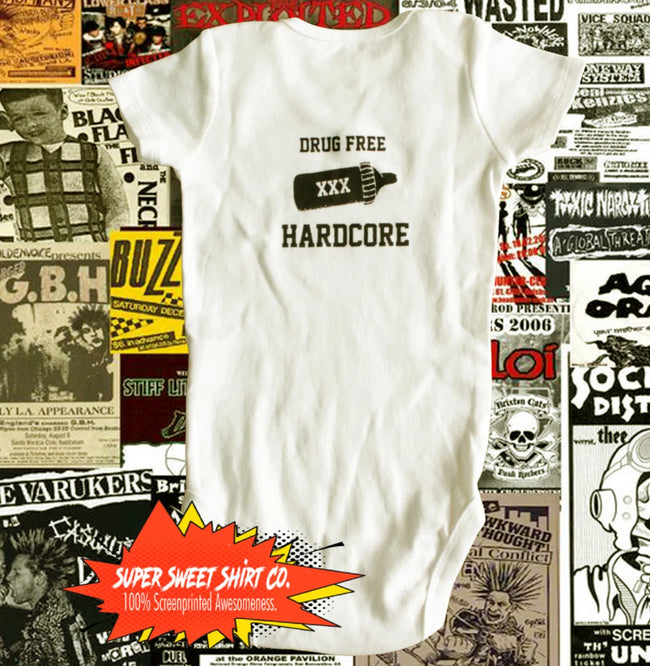 Straight Edge Hardcore Drug Free Baby Bodysuit - supersweetshirts