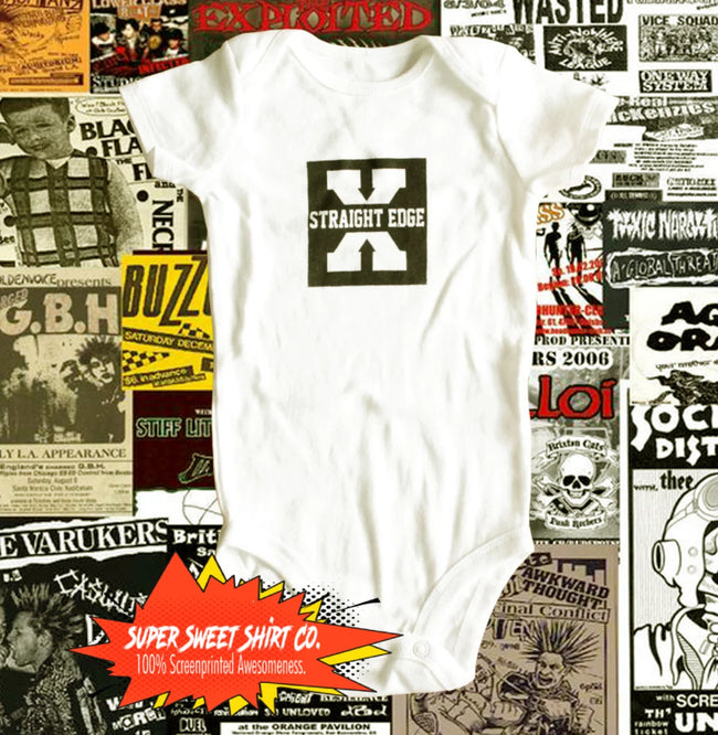 Straight Edge Hardcore Drug Free Baby Bodysuit - supersweetshirts