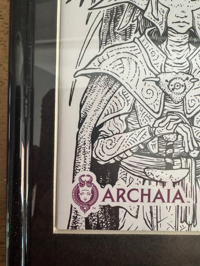 Framed Jim Henson’s The Dark Crystal #1 – David Petersen ECCC Exclusive B&W Variant (UV Protected Plexi Frame)