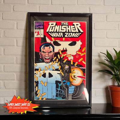 Framed Punisher War Zone #1 – 1992 Marvel Comic | Matted Collector Display