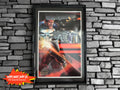 Framed 1994 Flair Marvel Jumbo Card Set – Cyclops, Storm, Punisher, Phoenix, Magneto – Vintage Superhero Wall Art