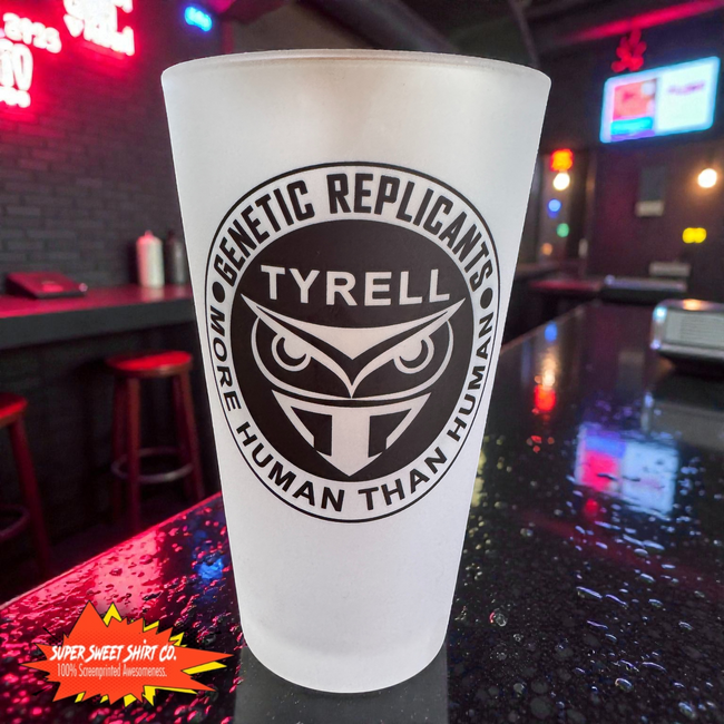 Blade Runner Tyrell Corporation Frosted Pint Glass