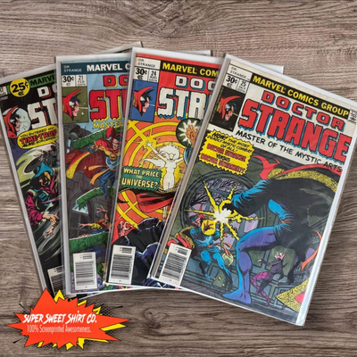 Doctor Strange Comic Lot (4 Issues) – Bronze Age Marvel – VF+-NM Range – 1970s